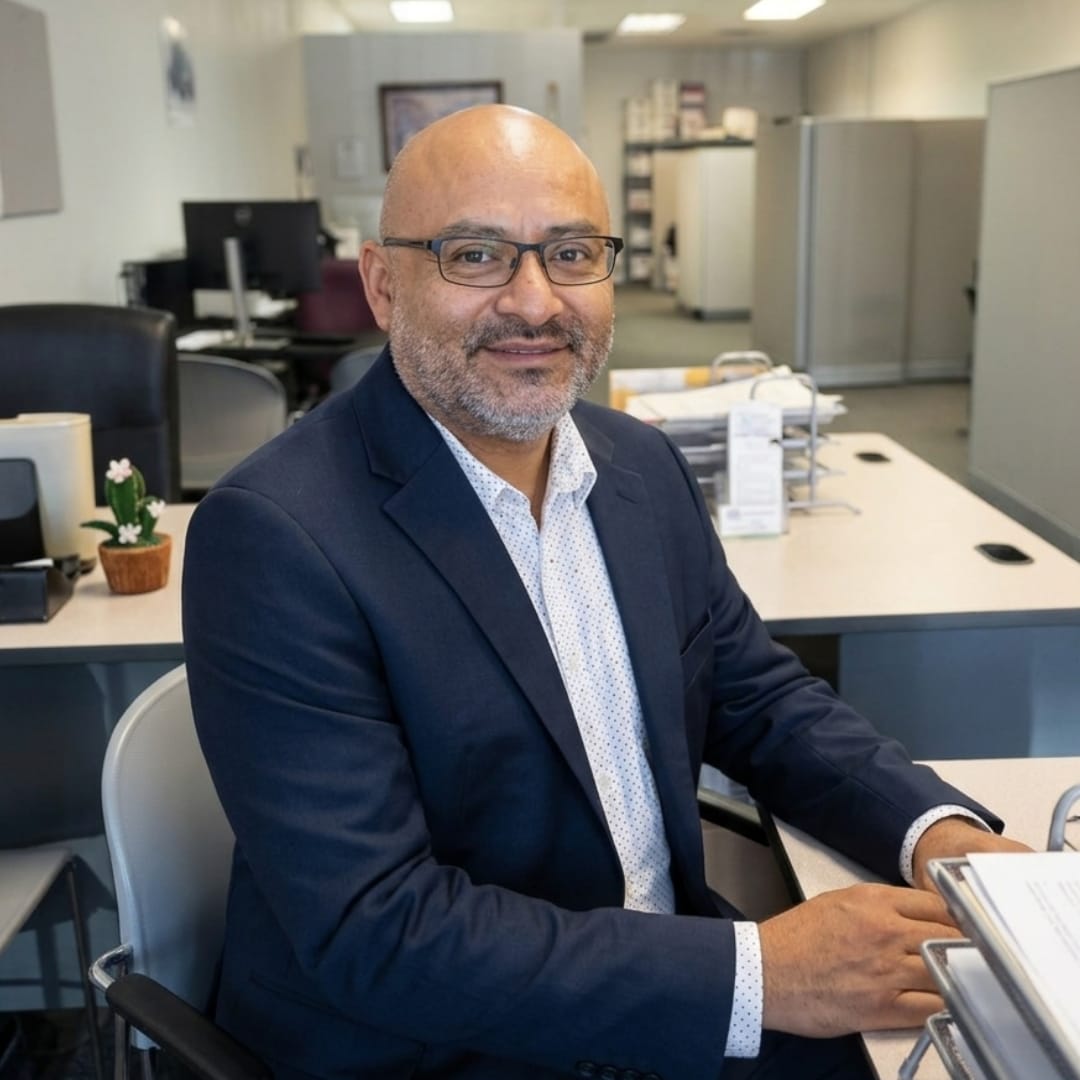 Alex Cabrera-Heiring at the Universal Health & Life office